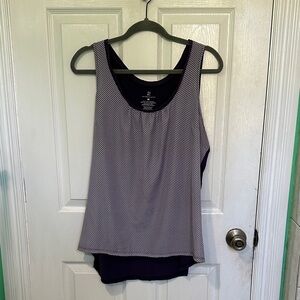 New York and Co.  Purple and White Patterned Tank Top